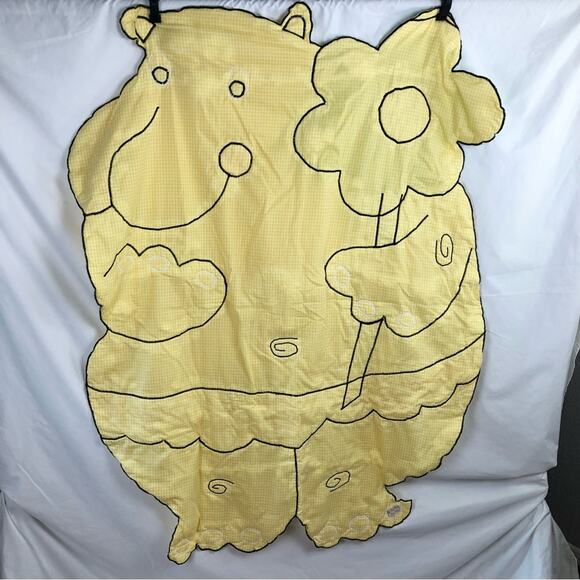 Vintage Handmade Hippo Quilt - Picture 6 of 9